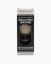 Eco-Razor Black & Chrome Imitation Ebony Shaving Brush (Synthetic Silvertip)